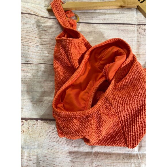 Michael Michael Kors women's Orange One Piece Textured Swimsuit - 6 - Picture 12 of 12